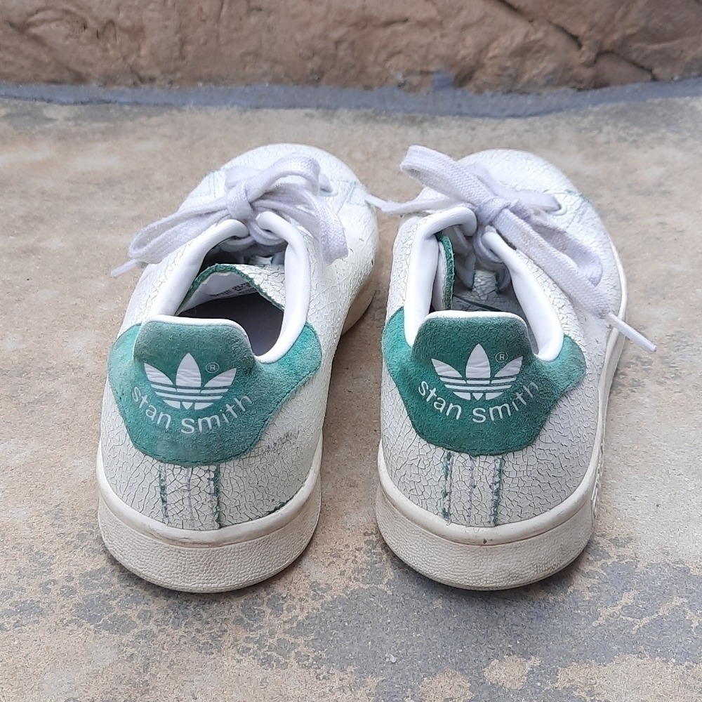 Adidas Stan Smith green white crackle LE sneakers - Picture 3 of 12